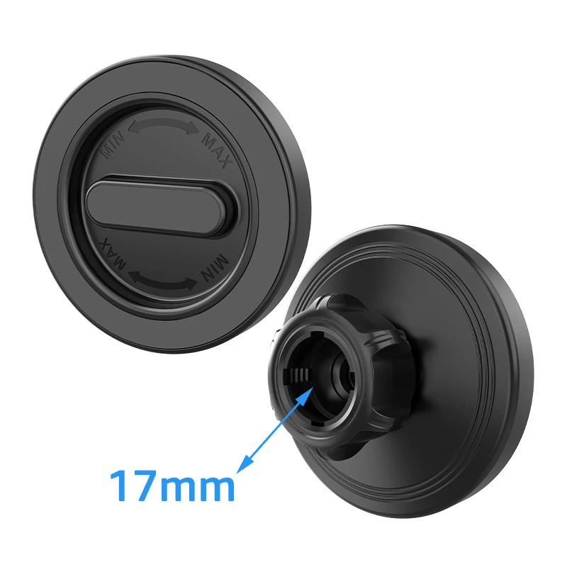 Magnetyczny uchwyt samochodowy na telefon z głowicą kulową 17 mm, akcesoria, regulacja pod wieloma kątami, baza do montażu w samochodzie do magnetycznego uchwytu na telefon komórkowy. — zdjęcie produktu 3