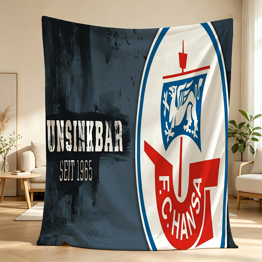 Large Sports Blanket Throw Tapestry for Men Women Football Fan FC Hansa Club Gear Decorative Wall Hanging 150x200cm