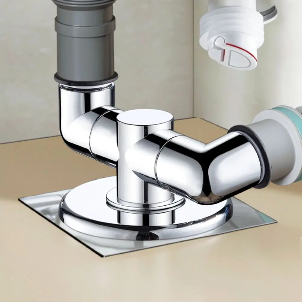 Washing Machine Pipe Diverter Three Way Drain Connector Sink Adapter Anti Overflow Bathroom Plumbing Accessories Tool