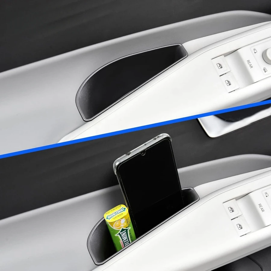For VW ID.4 2021-2024 ABS Door Handle Storage Box & Dashboard Tray ID4 Crozz Door Organizer Dash Tray Accessories