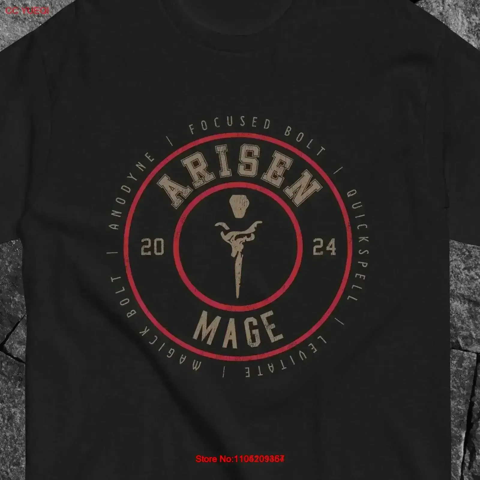 

Arisen Mage T Shirt Dragon's Dogma 2 Gaming Fan Art vintage Washed Top For Everyday Wear streetwear Breathable fashion