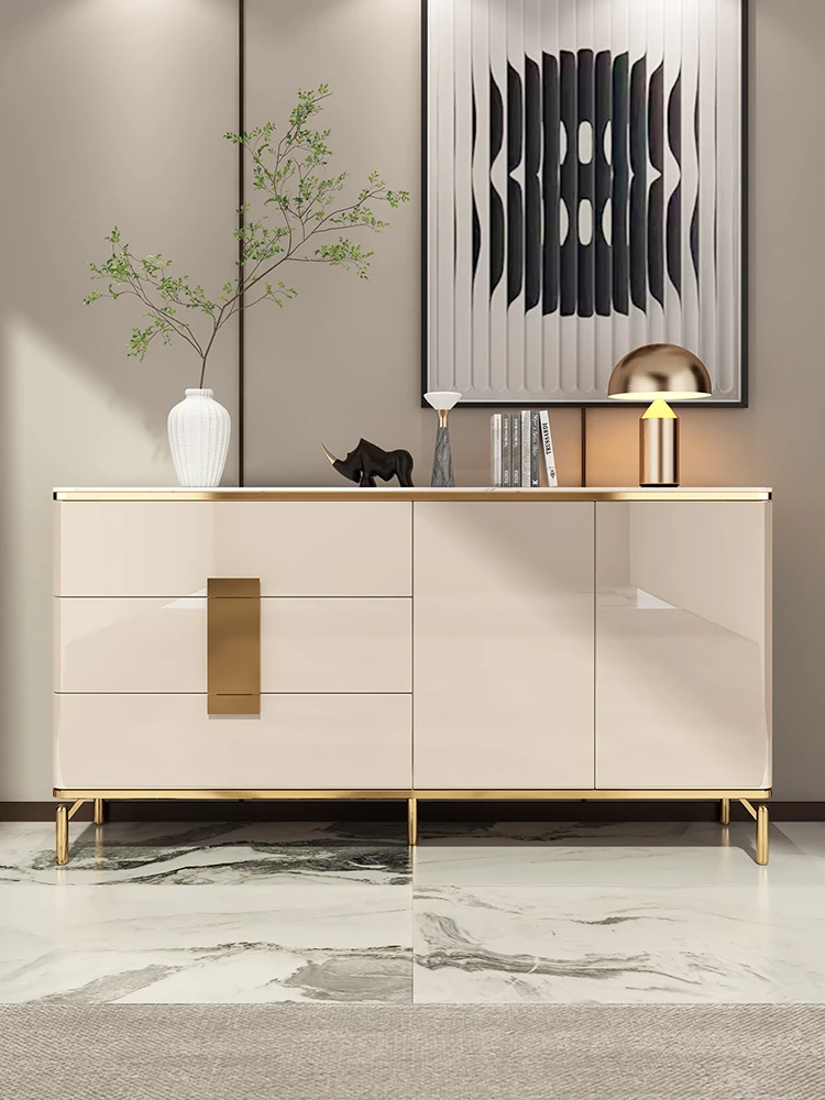 

Modern simple sideboard, living room storage cabinet, wall-to-wall integration, multi-functional kitchen chest of drawers, light