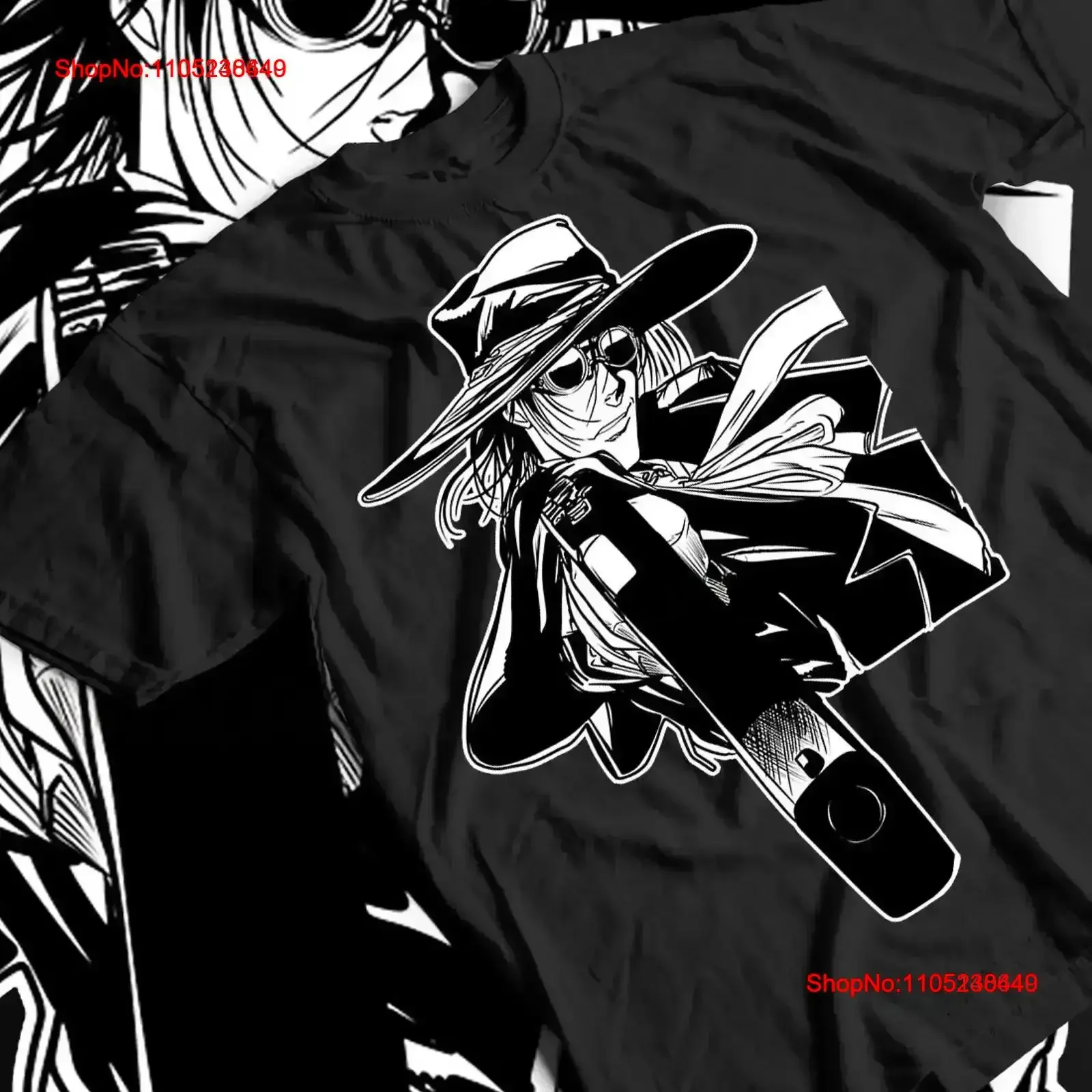 Hellsing Alucard Anime T Shirt Horror Manga Heavy Cotton vintage Washed designer clothes Casual Breathable Stylish vintage