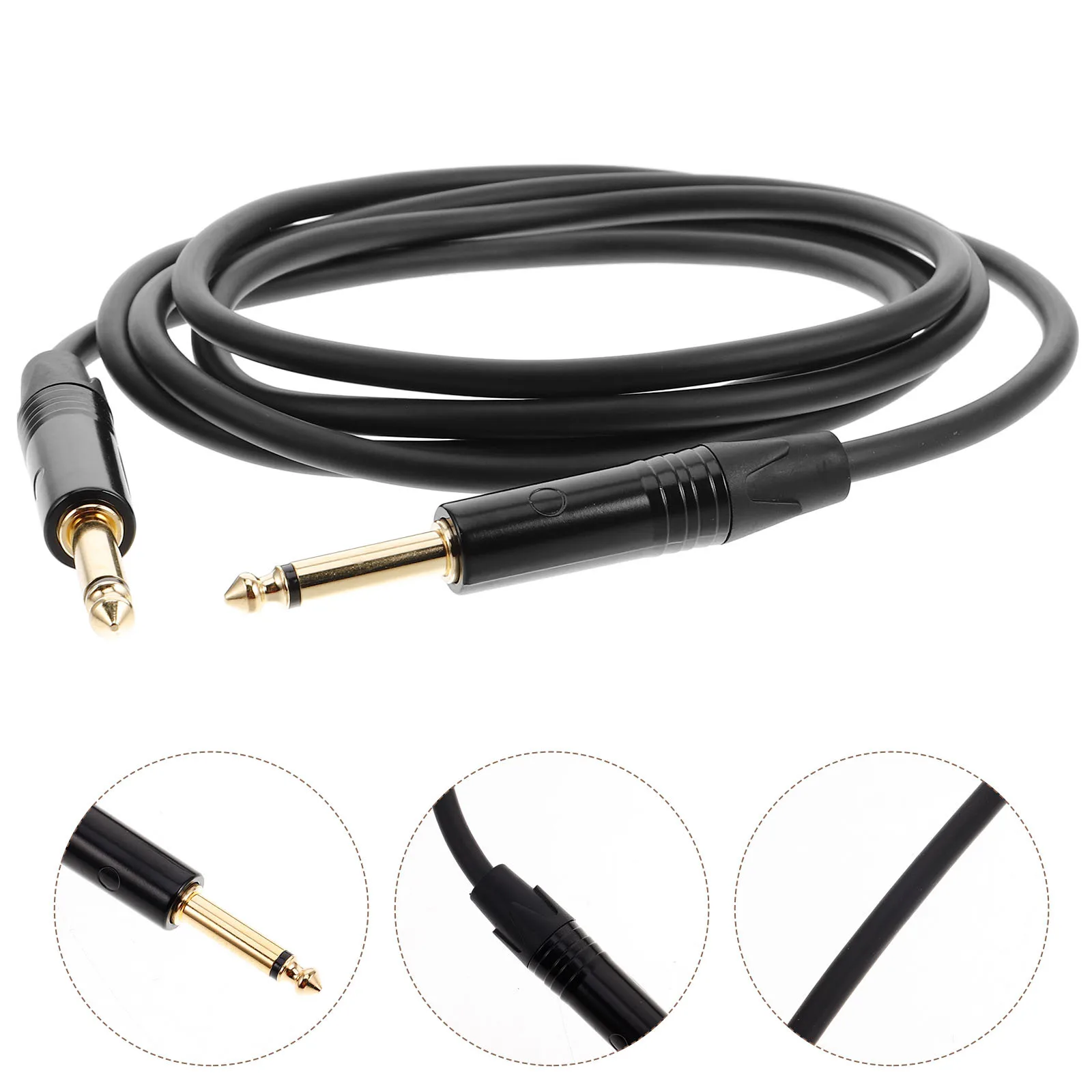 Cavo audio da 6 mm con doppia schermatura Connettore placcato in oro Console di missaggio per chitarra elettrica Cavo per strumento audio chiaro
