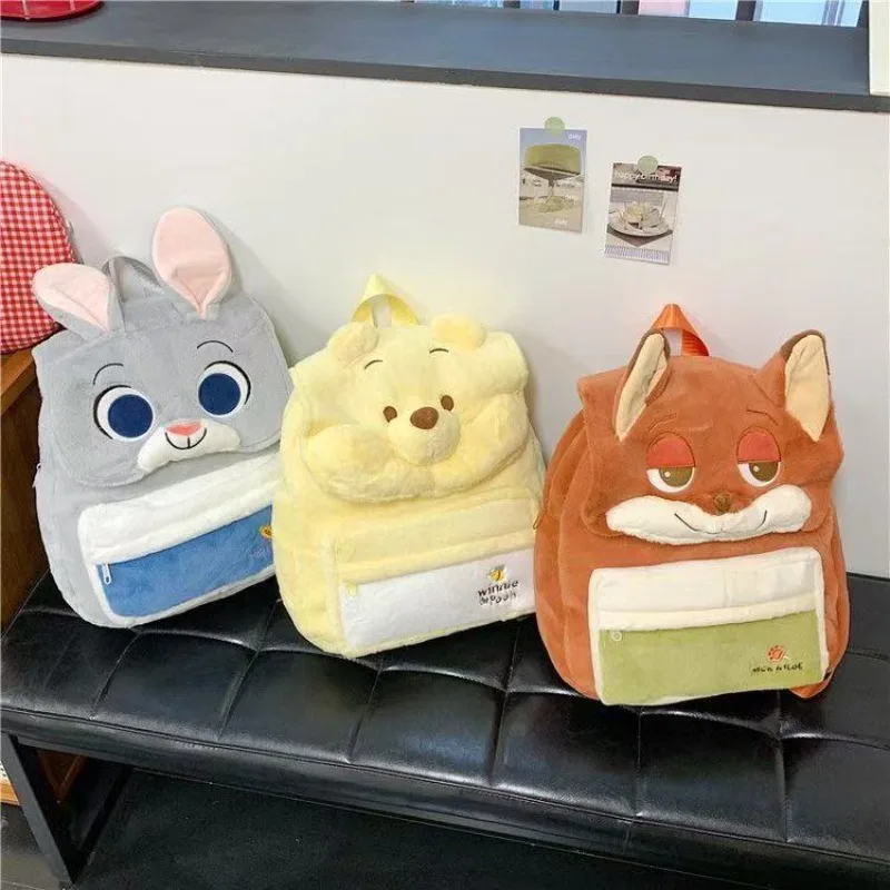 

Cartoon Judy Plush Backpack Kawaii Nick Personalized Fashion Large Capacity Backpack Children's Festival Gift