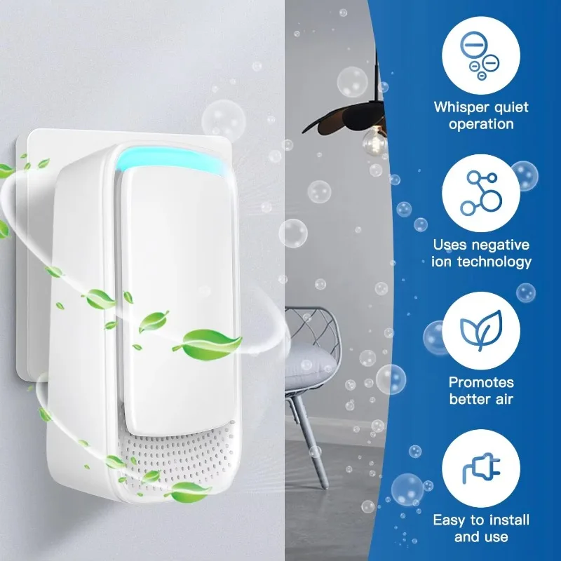 Plug high-quality portable household air purifier with silent mini plug-in negative ion air purifier