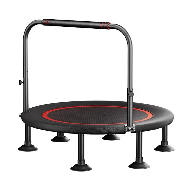 

Indoor Jumping Fitness Adults Children Aerobic Exercise Cardio Mini Trampoline With Handle