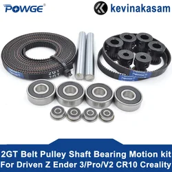 POWGE Kevinakasam GT 2MGT 2GT Synchronous Belt Pulley Shaft Bearing Motion Kit For Belt Driven Ender 3/Pro/V2 and CR10 Creality