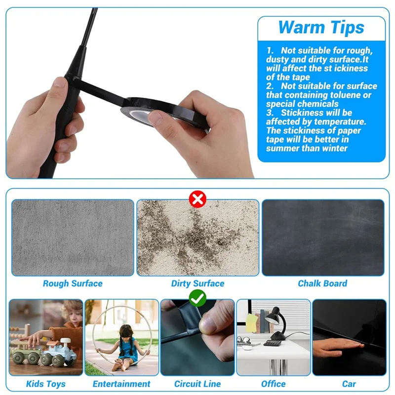 SYW-217 قدم شريط السبورة الأزرق 1/2 بوصة شريط الرسم خط ذاتية اللصق الرسم البياني خط الشريط الفنان الشريط الشبكة