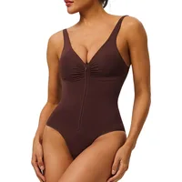 Seamless bodysuit with strong compression molding abdominal compression underwear straps zipper one-piece shapewear Yoga sets - Image 2