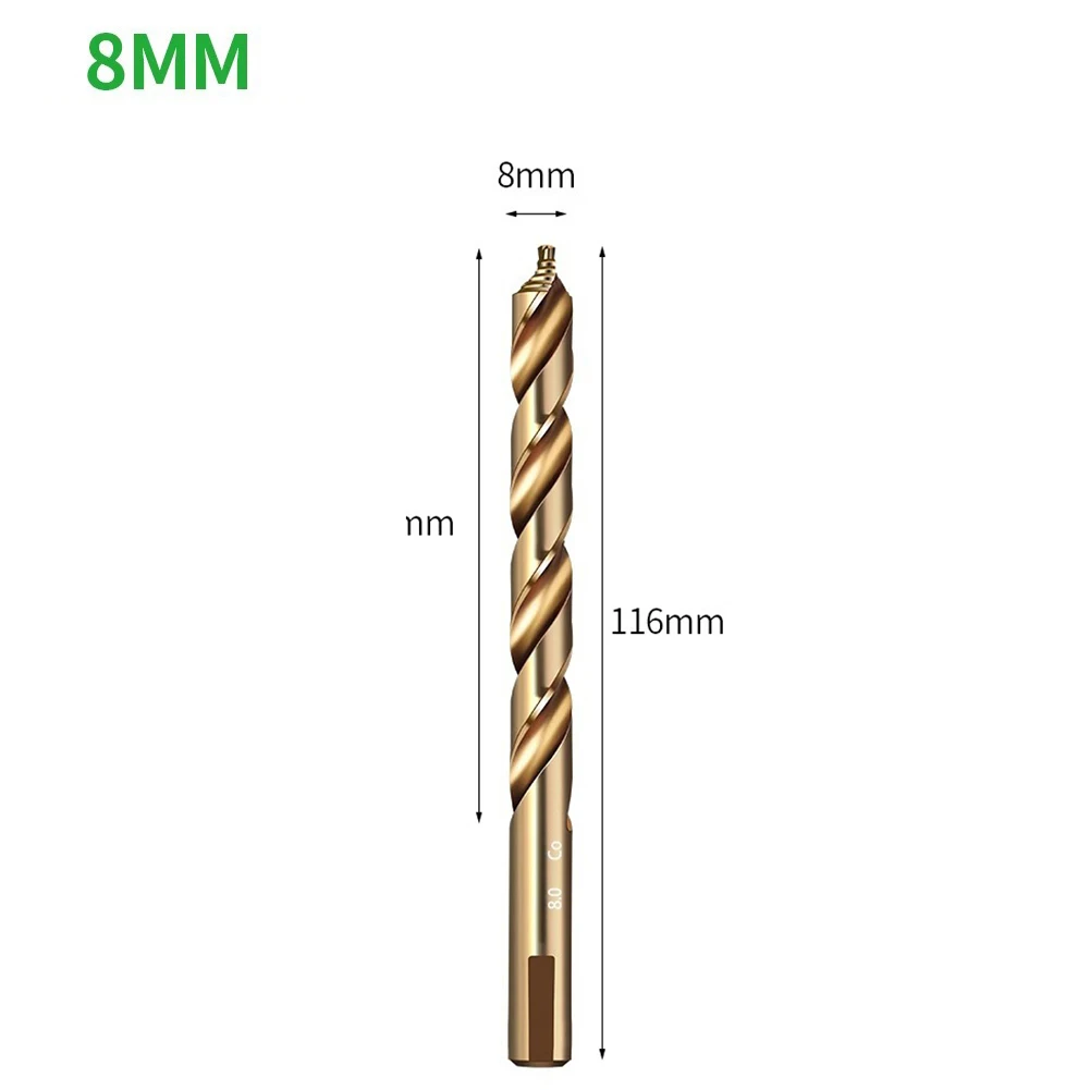 Imagem -03 - Cobalt Hss Straight Shank Brocas Ferramentas de Corte de Furos Broca Elétrica de Mão Bench Drill mm mm mm mm mm 10 mm Pcs M35