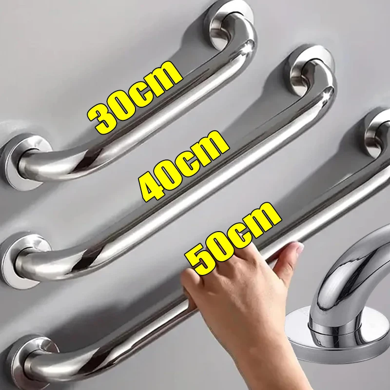 

30/40/50cm Stainless Steel Safety Grab Bar Wall Mount Hand Rails Safety Support Handrail Bathroom Shower Towels Holder Handles