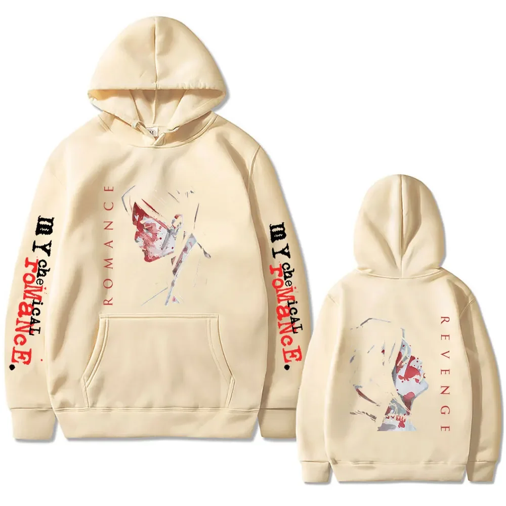 My Chemical Romance Retro Graphic Print Hoodie Autumn Winter Casual Fashion Women Long Sleeve Tops Fleece Pullovers Sweatshirts