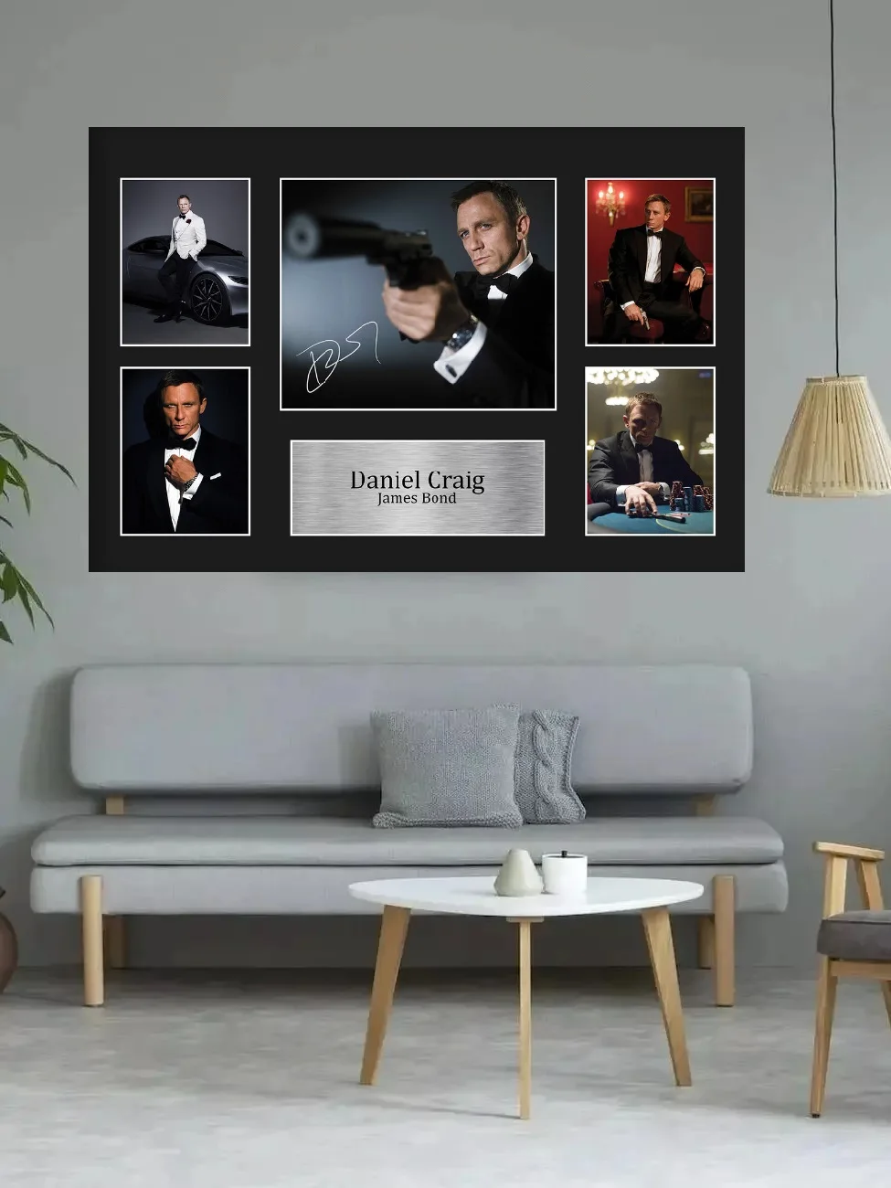 Daniel Craig Autographed Signed, Print Art Canvas Poster, For Living Room Decoration, Home Wall Decor Picture