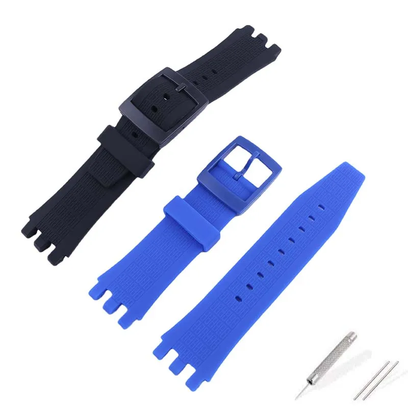 

Silicone watch band Men's compatible for Swatch SVGK403 SVGK406 SVGK409 402 belt buckle women's wrist strap bracelet accessories