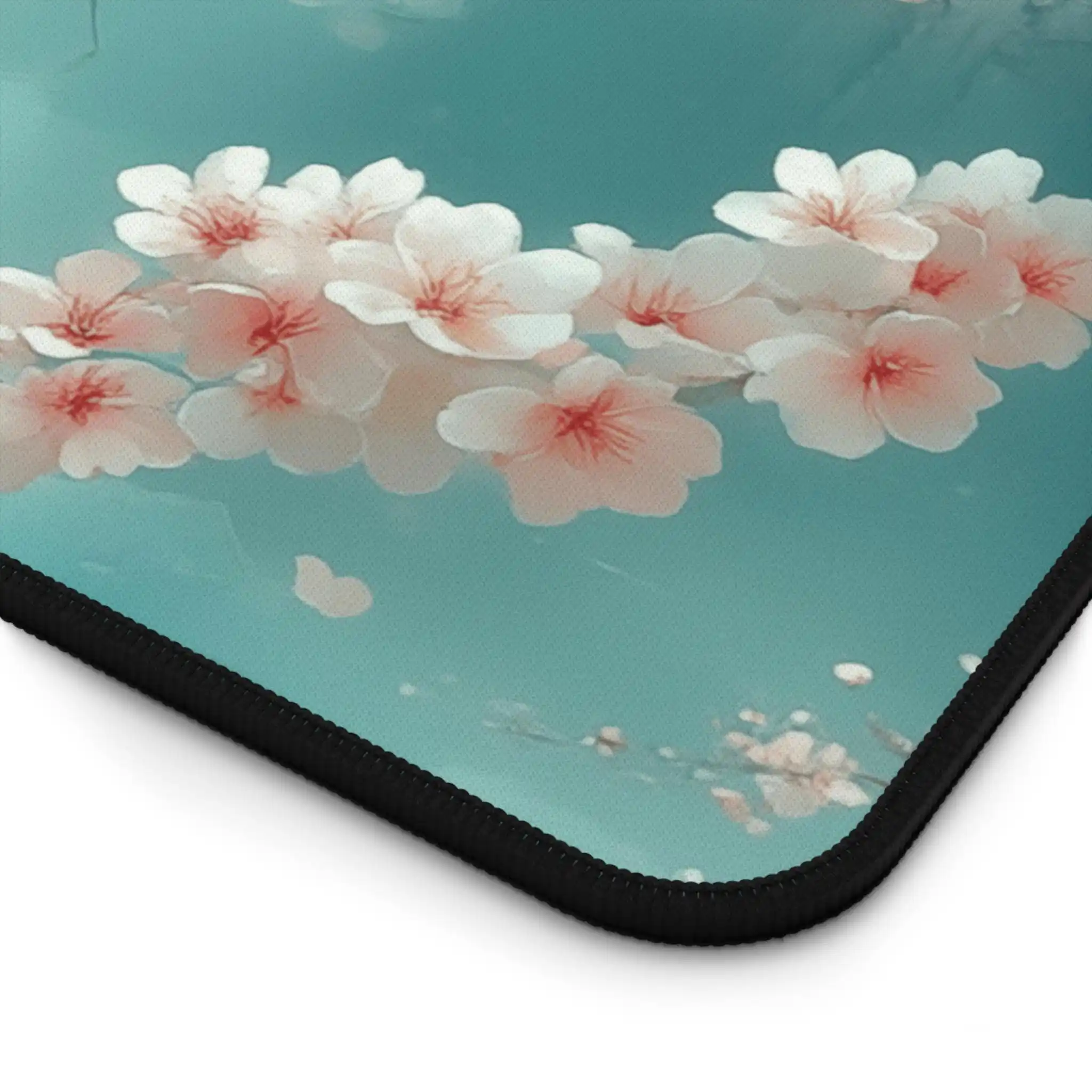 Magnifique napperon en fleurs de cerisier, tapis de bureau rose de style japonais, joli napperon floral, tapis de souris en fleurs de cerisier, tapis de souris rose