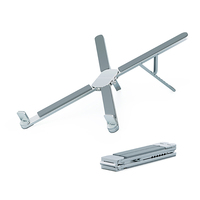 Portable Laptop Holder Riser Computer Tablet Stand 7 Angles Adjustable Aluminum Ergonomic Mini Foldable Portable Holder