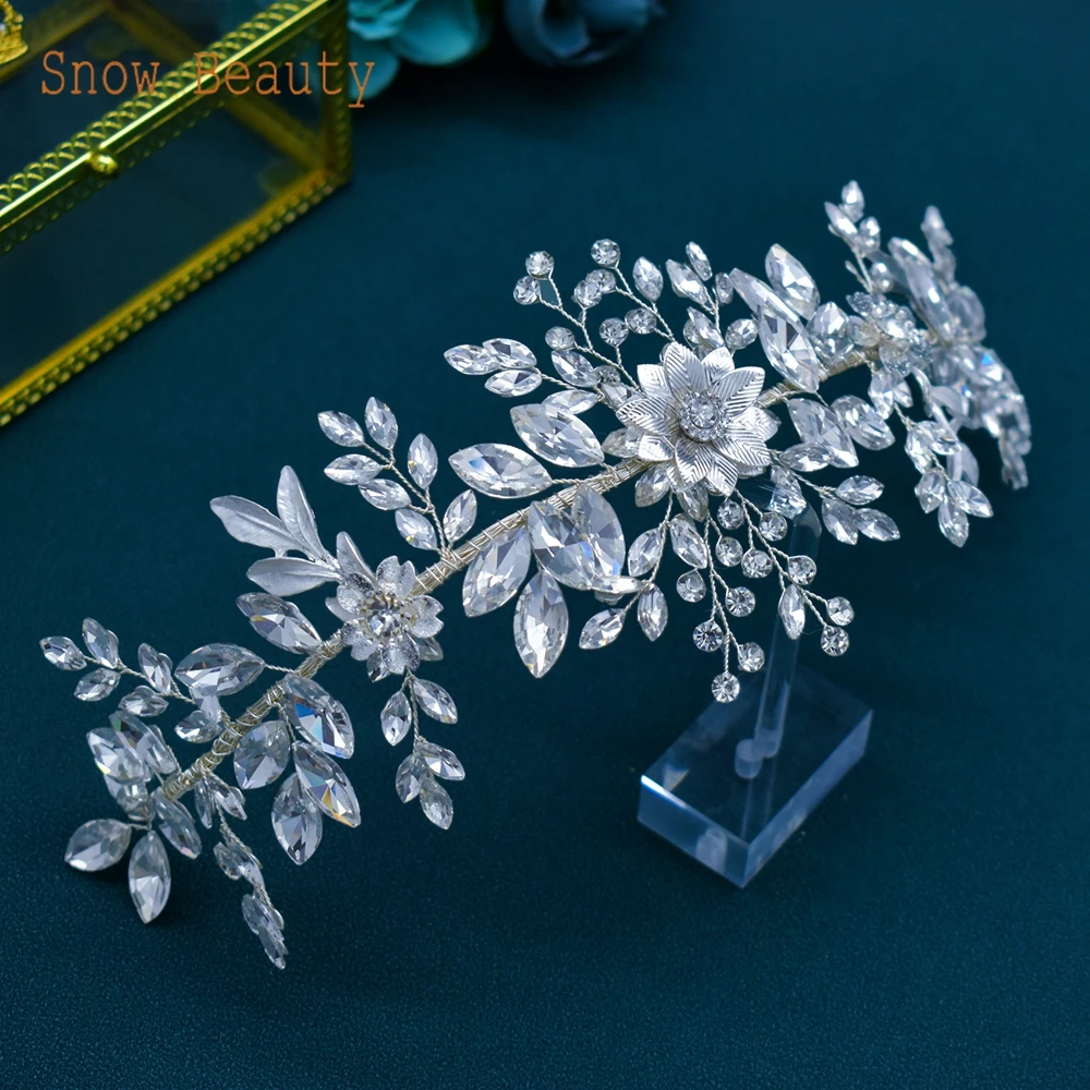 DZ079 Luxury Rhinestone Bridal Headbands Bride Headpiece for Party Wedding Hair Accessories Pageant Head Jewelry Bride Headdress