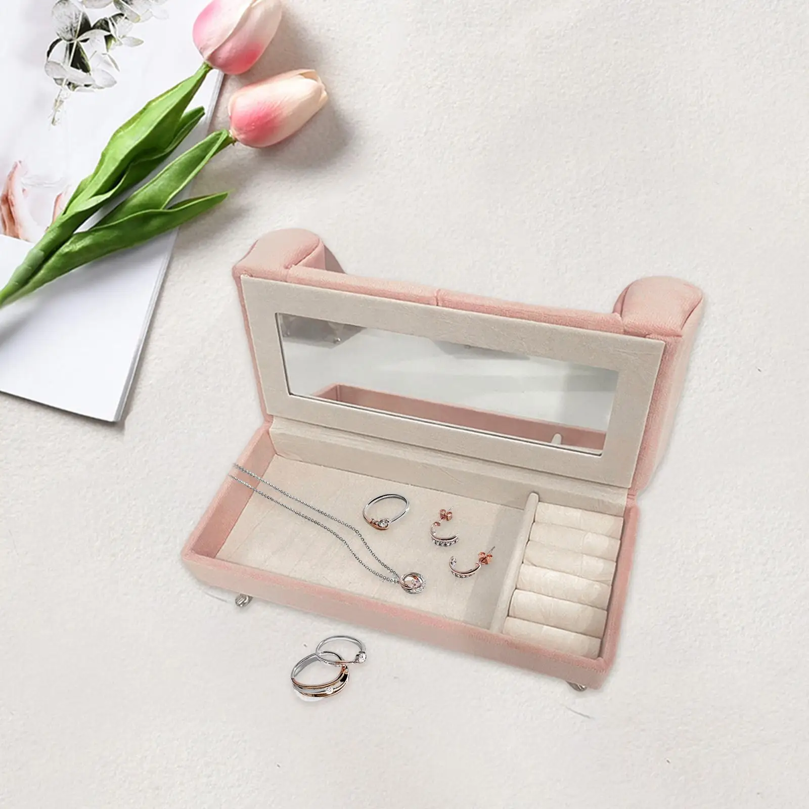 Canapé pour maison de poupée, jouet de jeu de simulation, ornements de salon, organisateur de boîte à bijoux, 1/6