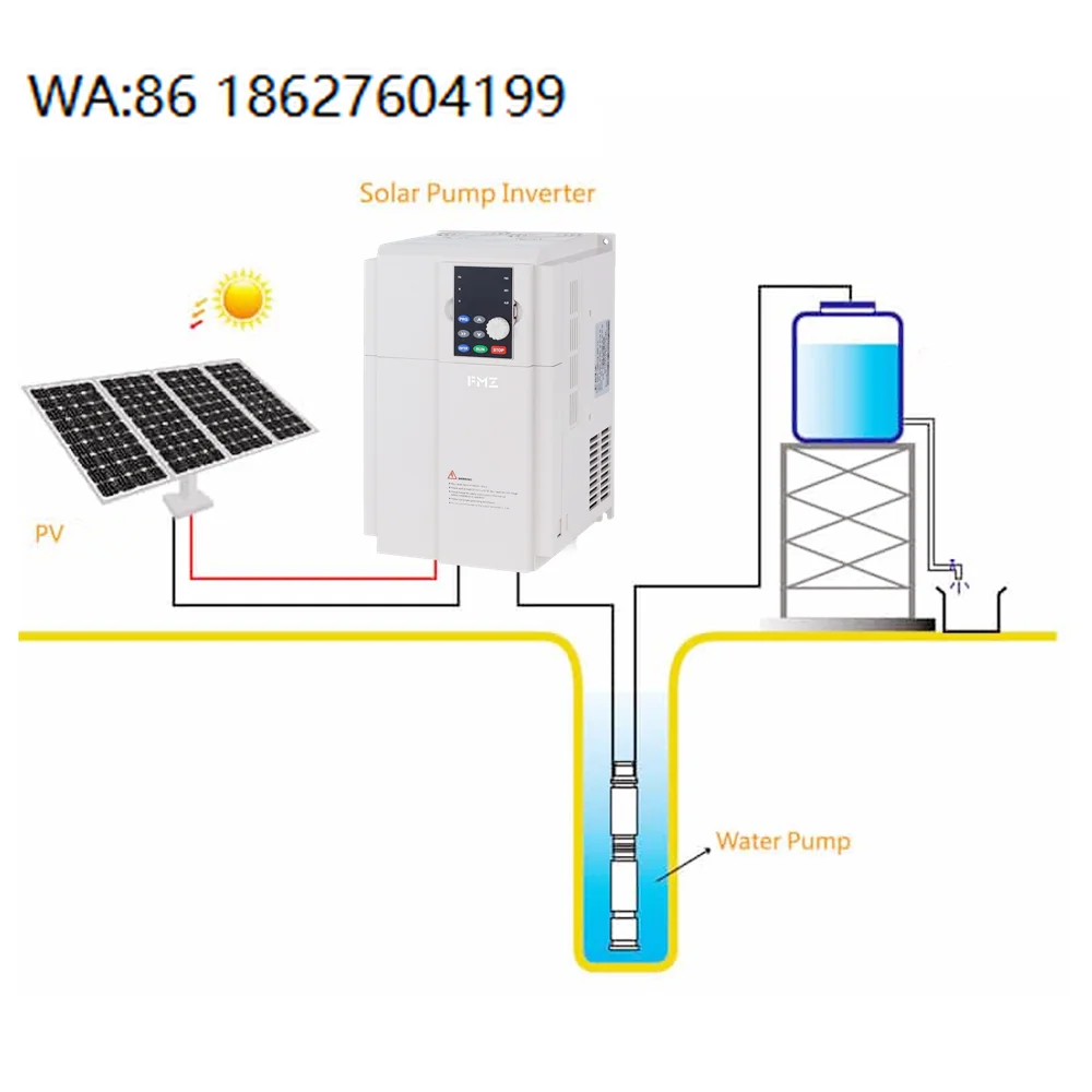 

Инвертор для солнечных насосов MPPT 300~800В DC/AC, частотно-регулируемый преобразователь H600 11кВт, двойной привод 11кВт, солнечный VFD-привод для насосов