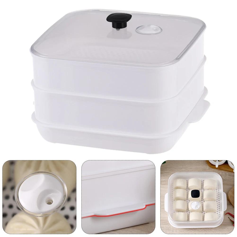 

Microwave Steamer Bowl Design Safe Food Contact Kitchen Accessory for Soup Pasta Oatmeal Cooking Steaming Bowl