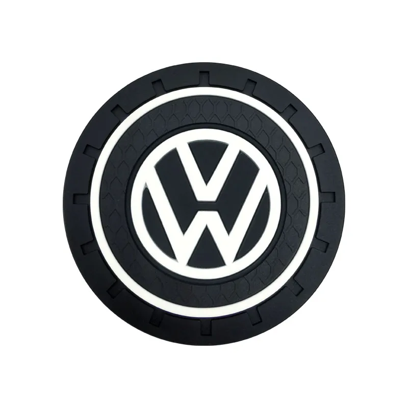 Car Rubber Silicone Anti-Slip Mat Epoxy Water Coaster Car Accessories For Volkswagen Jetta MK5 MK6 Golf-4 5 6 7 Passat 3B7 601