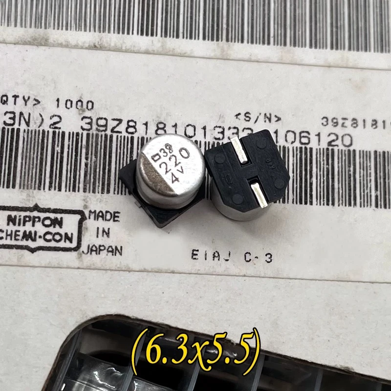 Pick for NCC MV 220uf 4V SMD Electrolytic Capacitor For Walkman Audio  200pcs