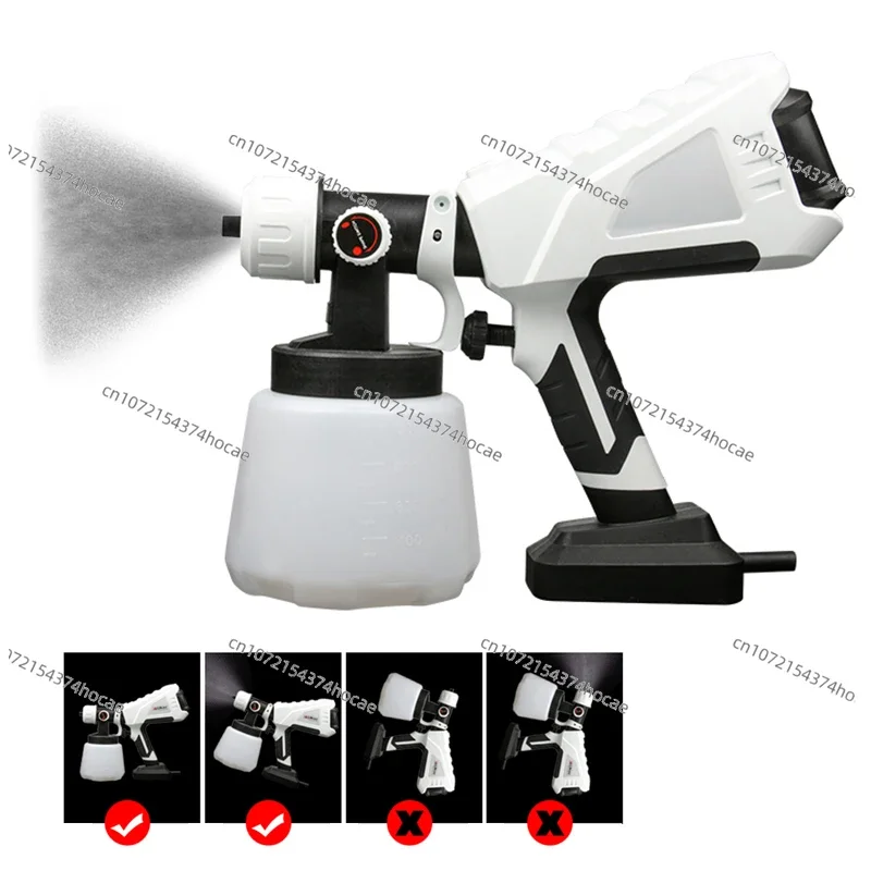 1000W 900ML Electric Paint Spray Gun High Power Electric Paint Sprayer Household Wall Airbrush Paint Tools