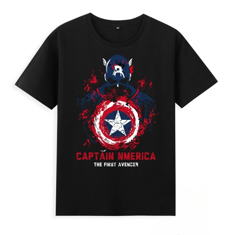

Avengers Captain America Short Sleeve T-Shirt for Kids, Superhero Graphic Tee Casual Summer Wear