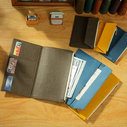 Kraft Paper Zipper Pouch Pocket Leather Bound Notebook Planner Accessory Traveler Notebook Storage Bag File Folder Stationery