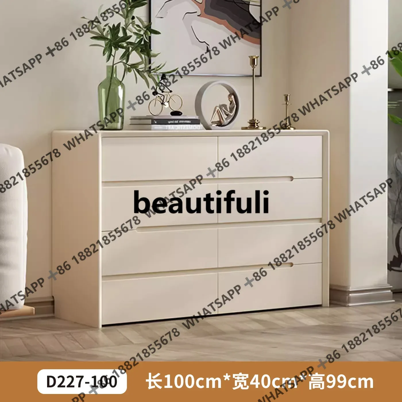 

K182New chest chest cream wind bedroom bedside cabinet simple storage living room drawer locker