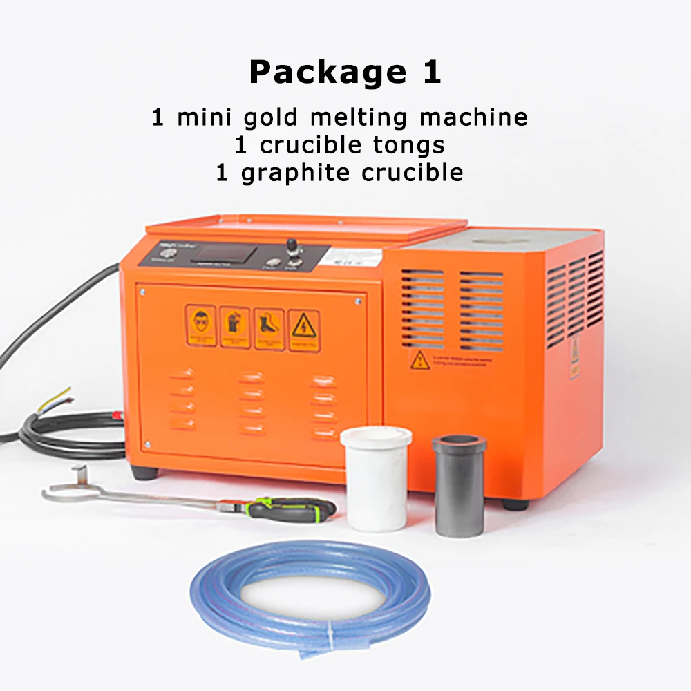 3KW/5KW Gold Copper Silver Aluminum Iron Steel Induction Melting Furnace Jewelry Goldsmith Induction Heater 1-2KG Fast Heating