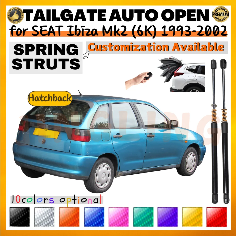 

Qty(2) Trunk Struts with Spring for SEAT Ibiza Mk2 (6K) Hatchback 1993-2002 Rear Tailgate Boot Lift Supports Shock Absorbers