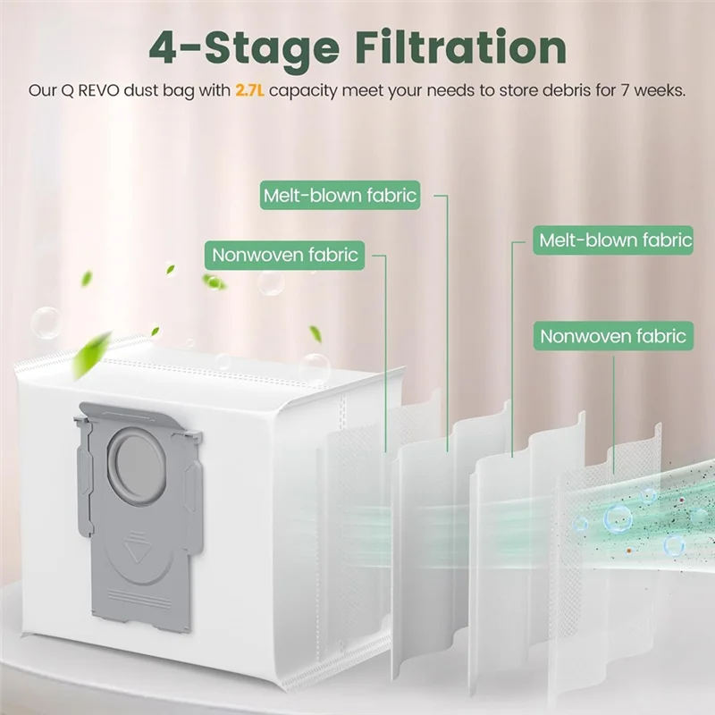 

YCOC-For Qrevo S/Qrevo Pro/Qrevo Maxv Robot Vacuum Cleaner Accessories Replacement Kits Main Side Brush Hepa Filter Mop Cloth