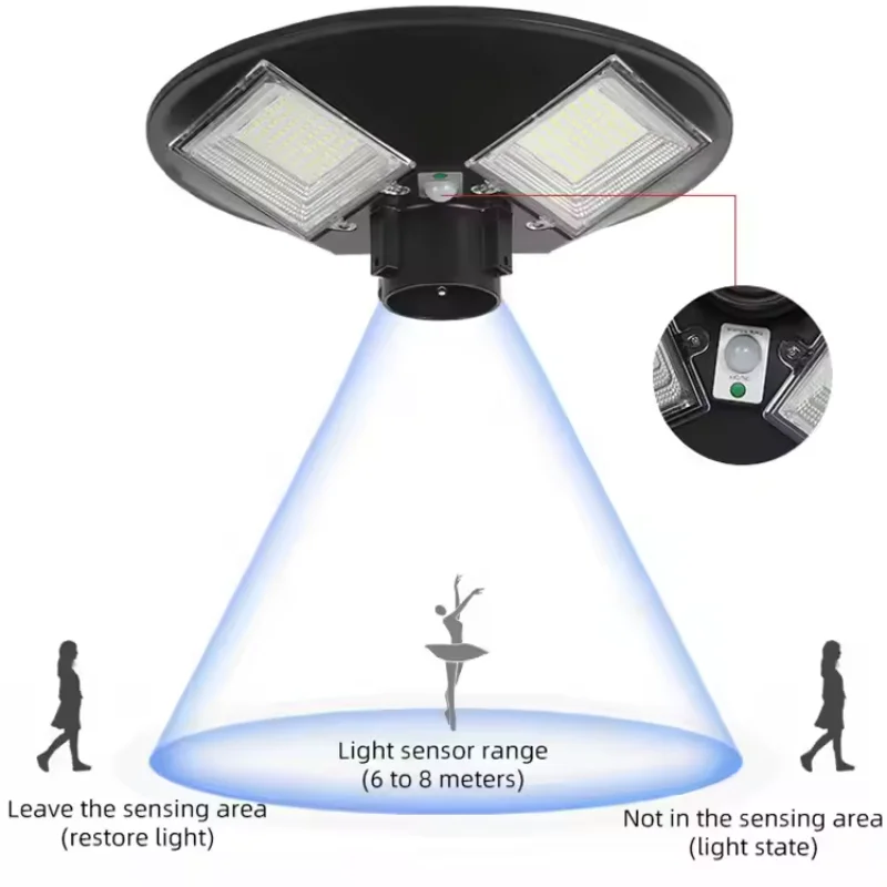 

UFO garden Solar led street lamp outdoor landscape lamp community park intelligent human body induction street lamp