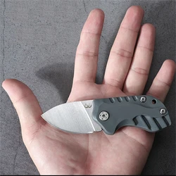 Outdoor Tactical Folding Knife 5CR15 Blade  Edc Self Defense Hunting Pocket Knives Keychain knife