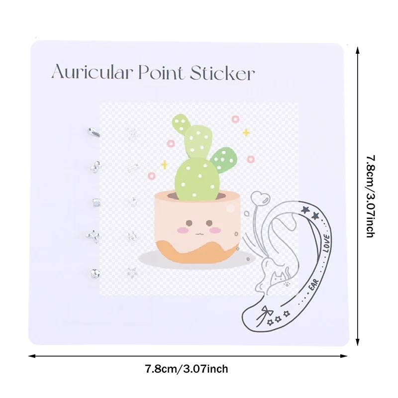 10 قطعة حجر الراين الموضة الغريبة الملونة الماس الأذن نقطة ملصقات الأذن ضغط عصا الوخز بالإبر الأذن الأذن ملصق تدليك