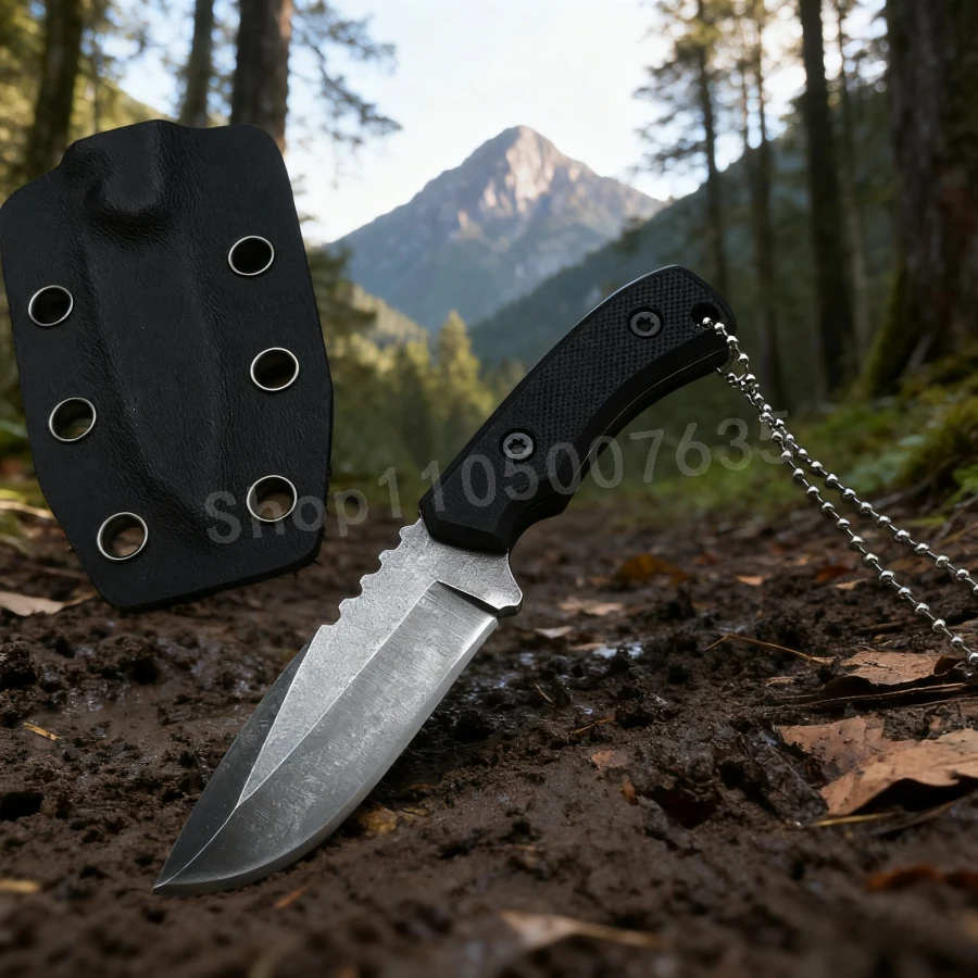 

Мини-портативный колье, открытый кемпинг, охотничий нож, тактика выживания, EDC инструмент, карманный фиксированный нож, 8Cr13Mov, лезвие G10, ручка