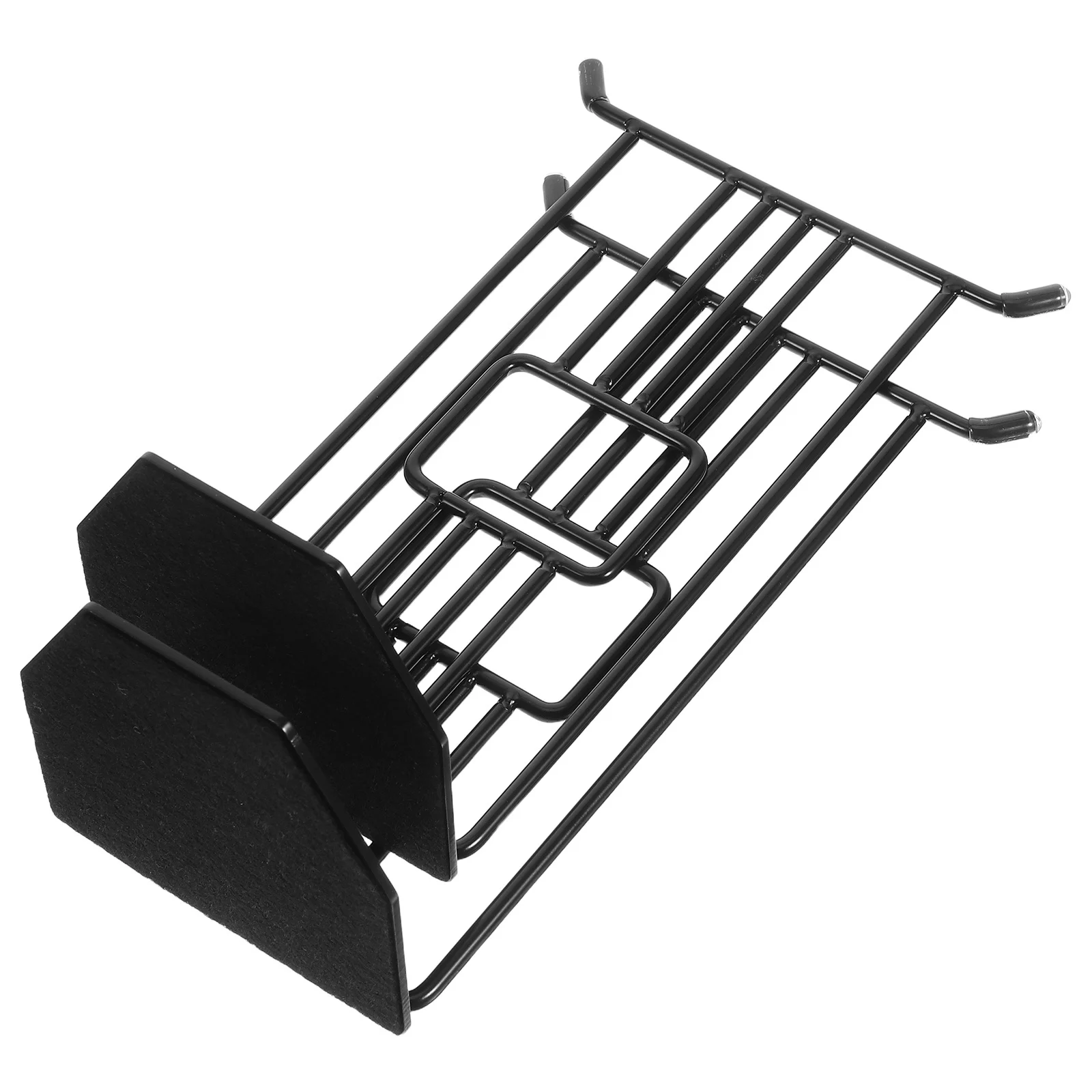 

2pcs Black Metal Bookends Heavy Duty Non-Slip Pads Rounded Edges Decorative Organizer For Books Cds Dvds Games Kitchen Office