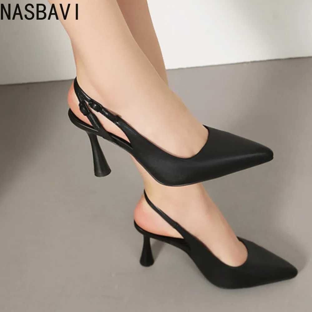 

Туфли без шнуровки на высоком каблуке с острым носком, весенний новый стиль, дорожная обувь на тонком каблуке, женские туфли-лодочки из искусственной кожи с круглым носком