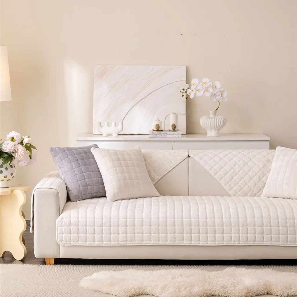 1pcs Four Season Universal Couch Cushion Machine Washable Durable Sofa Slipcover for Living Room Anti Slip Dustproof Chair Cover