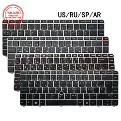 US/RU/SP/FR/AR NEW Laptop Keyboard For HP EliteBook 840 G3 840 G4 840r G4 848 G3 848 G4 745 G3 745 G4 ZBOOK 14u G4 HSTNN-I33C-4