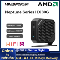 HX80G Mini Gaming  PC AMD Ryzen 7 5800H Radeon RX 6600M 8G Windows11 Max 64G DDR4 2T PCIE SSD Desktop Gamer Computer  MinisForum