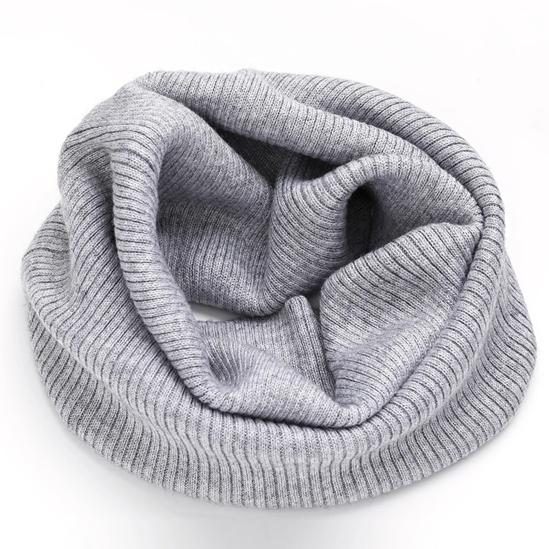 Women\'s Wool Knitted Neckerchief Winter Cashmere Soft Warm Ring Scarf Neck Warmer Multifunctional Headband Turtleneck FakeCollar