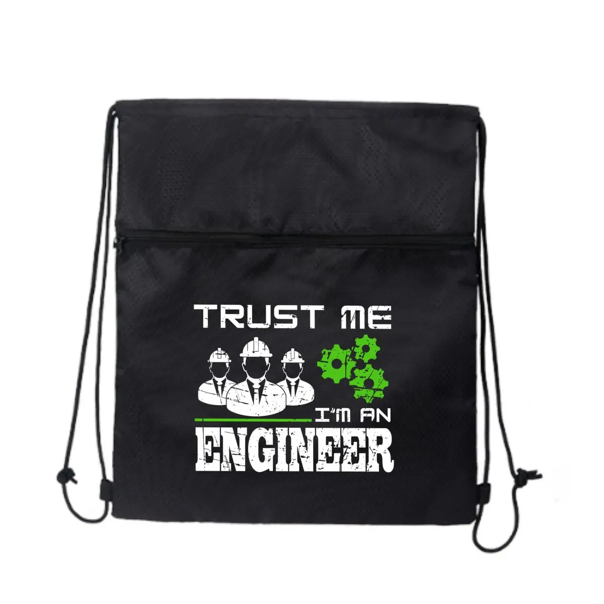 

Зеленая иллюстрация передач Черный рюкзак на молнии с завязками на шнурке для прогулок природы