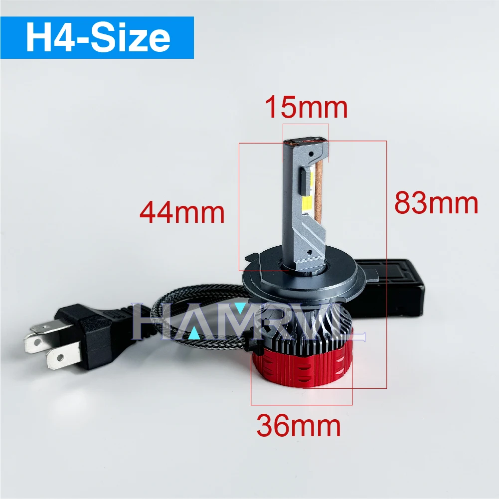 Imagem -05 - Farol de Carro Led 4575 120w Pcs h1 h4 h7 15000lm Farol Led Automático 6000k Branco 12v