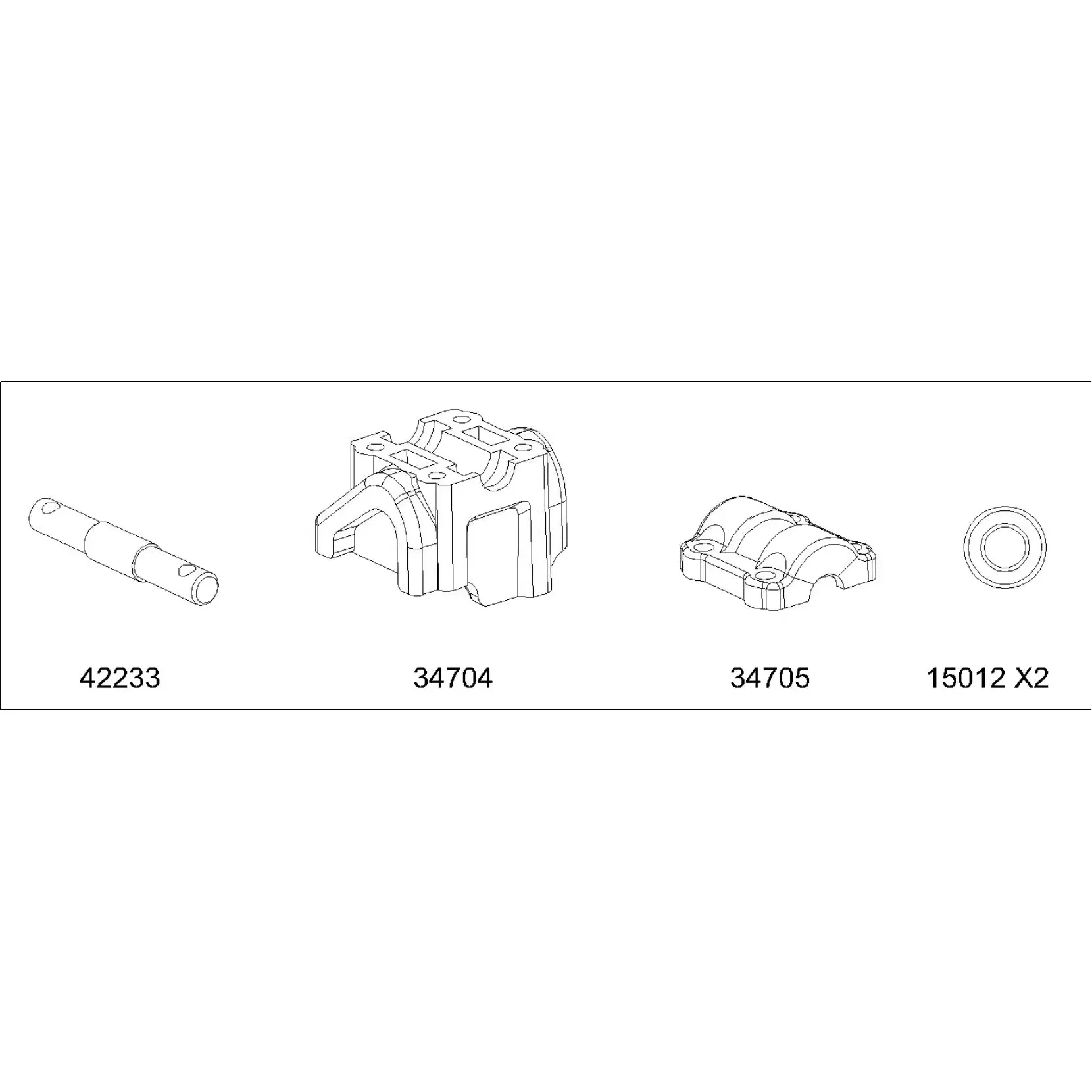 

CROSSRC EMOXL Big Buffalo Bridge Drive Shaft Kit 42233 CS-97401298