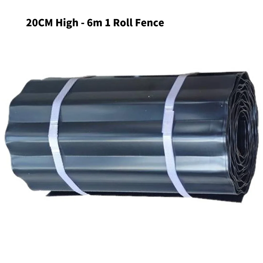 6 Pack 20FT Galvanized Steel Landscape Edging Flexible Metal Garden Border For Lawn Flower Bed Fence Black Corrugated