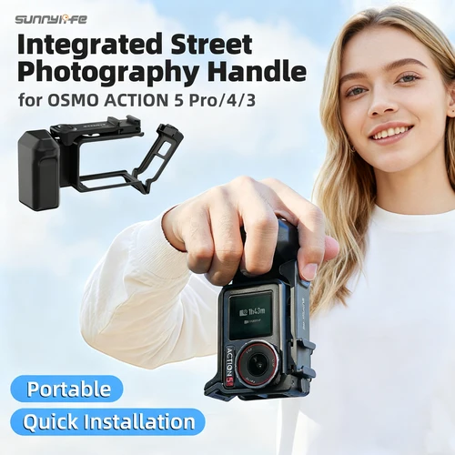 DJI OSMO ACTION 5 PRO 4/3 Empuñadura de mano para cámaras de acción Marco protector de montaje de liberación rápida
