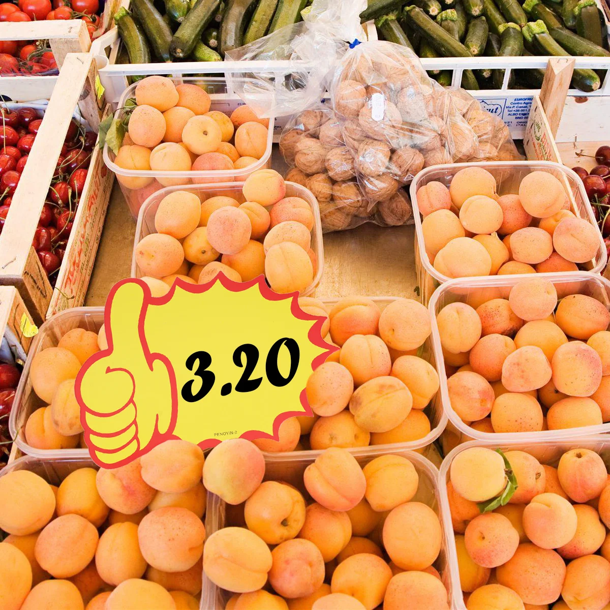 

100pcs Price Tag Grocery Label for Goods Paper Thumbed Shaped Yellow Neon Light Sign Store Display Non Use
